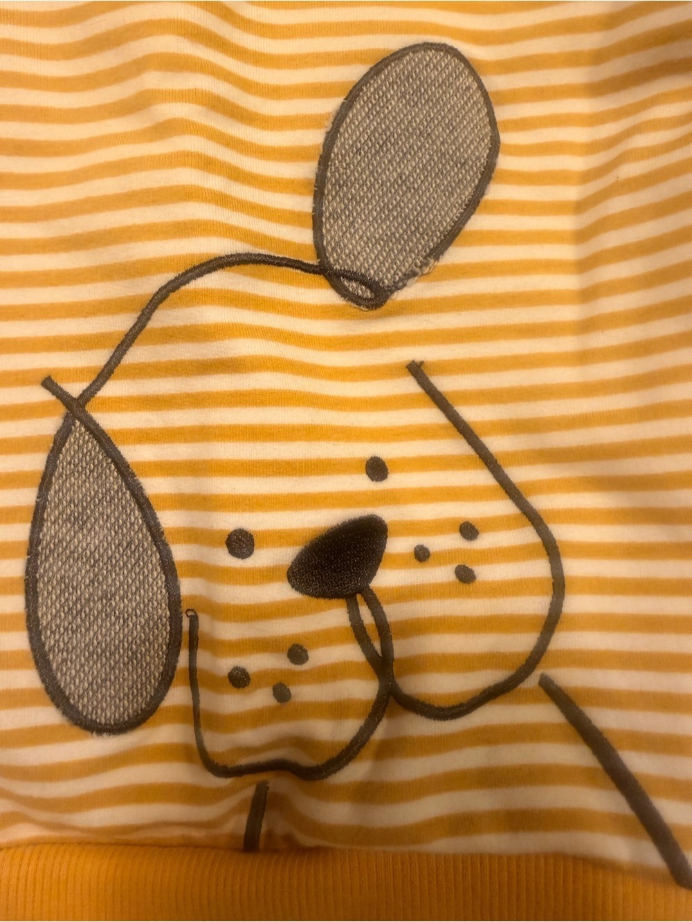 Mayoral Yellow Striped Puppy Graphic Kids Top newborn! Too cute! VGUC - Picture 3 of 4
